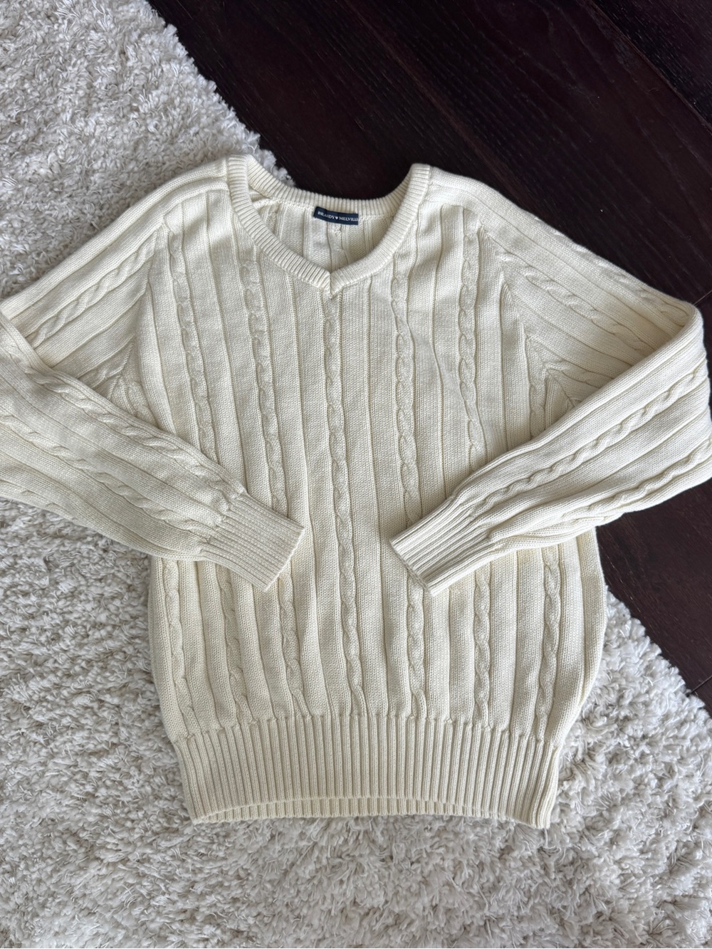 Brandy Melville Cream Cable Knit Sweater